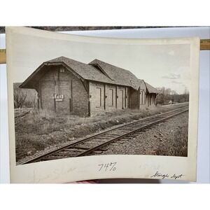 Antique Sturgis SD Railroad Depot Freight House Photo Line Shot Deadwood Lead SD